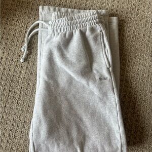 Aritzia TNA sweat fleece boyfriend fit wide leg sweatpants